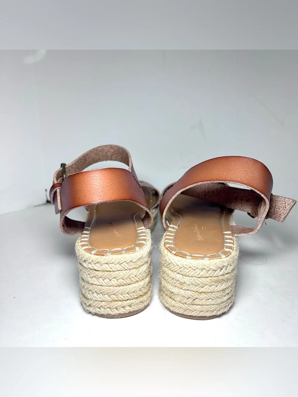 Universal Thread Rae Brown Faux Leather Platform Espadrille Women’s 7.5